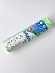 Салфетки Aquasoft Woodpulp сетка 25х30, зелёная волна (30 шт)