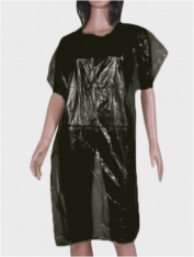 Пеньюары полиэтиленовые 12 мкм (50 шт), черные