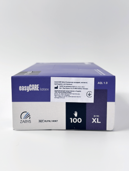 Перчатки латексные с пудрой (размер XL) 4,8 г/м² easyCARE, 100 шт