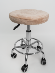 Чехол на стул для мастера (плюшевый), бежевый