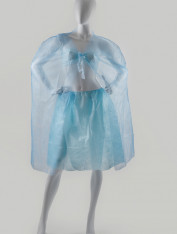 Накидка одноразовая на завязках (10 шт), голубая