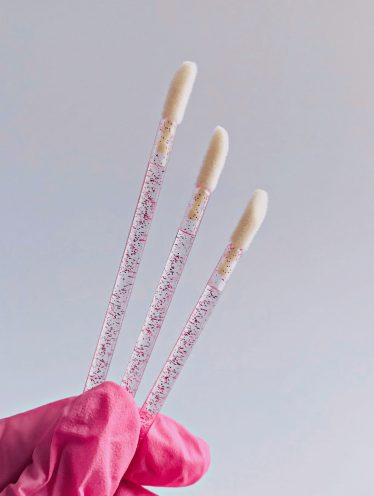 Макробраши для макияжа, розовые (50 шт/уп)