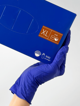 Перчатки нитриловые (размер XL) синие 3,5г Mercator Nitrylex Basic, 100 шт