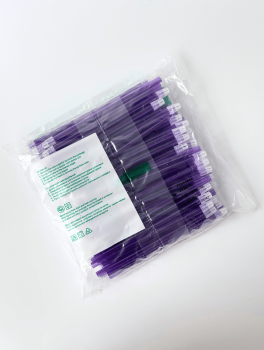 Слюноотсос пластиковый, фиолетовый (100шт/уп)