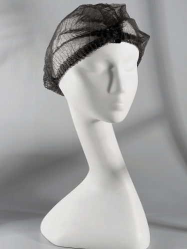 Шапочка одноразовая черная (100 шт)