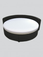 Простынь на круглую кровать 200 см, САТИН, Белая