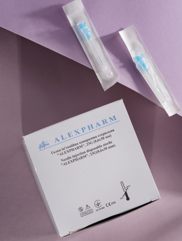 Игла инъекционная 23G (0,6х30мм) Alexpharm (100 шт)