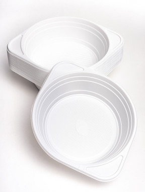 Тарелка одноразовая глубокая 500мл белая (100 шт/уп)