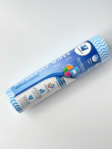 Салфетки Aquasoft Woodpulp сетка 25х30, голубая волна (30 шт)