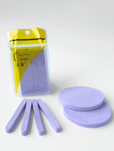 Спонж косметологический прессованный, лавандовый (12шт/уп)