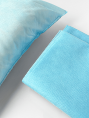 Комплект постельного белья одноразовый (спанбонд) голубой