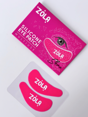 Патчі силіконові багаторазові під очі, малинові (1 пара) Zola