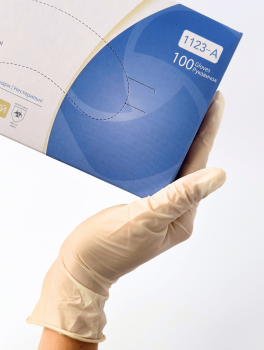 Перчатки латексные без пудры (размер XS) 5,5г/м² MEDICOM, 100шт