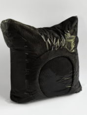 Чехол на кушетку с отверстием плюшевый, черный (300 г/м²)