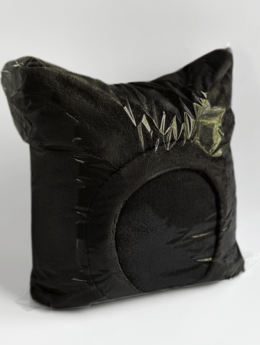 Чехол на кушетку с отверстием плюшевый, черный (300 г/м²)