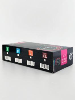 Перчатки нитриловые (размер XL) черные 9г SanGig Strong, 50 шт