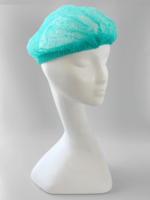 Шапочка одноразовая бирюзовая (100 шт)