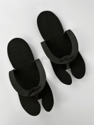 Тапочки-вьетнамки одноразовые "ЕVА", черные (25 пар)