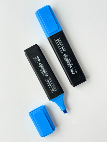 Маркер для выделения текста СИНИЙ (1 шт)