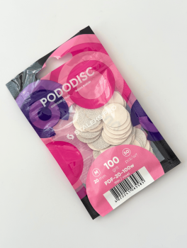 Сменные файлы для педикюрного диска (100 грит) белые Staleks Pro PodoDisc M (50 шт)