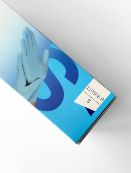 Перчатки нитриловые (размер S) голубые 3г Medicom Vitals SB, 100 шт