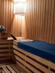 Простынь для бани, темно-синяя (100*150 см)