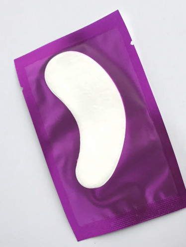 Патчи под глаза для наращивания ресниц, фиолетовые (50 шт/уп)