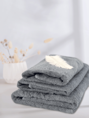 Полотенце махровое серое (50*90см), Туркменистан