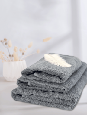 Полотенце махровое серое (50*90см), Туркменистан