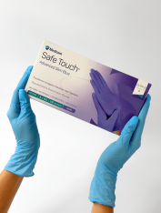 Перчатки нитриловые (размер S) голубые 3,5г Medicom, 100 шт