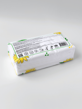 Серветки косметичні PARUS в кольоровій п/е упаковці (150 шт/уп)