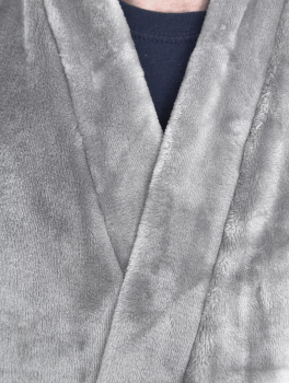 Халат плюшевый серый для гостиниц, размер L (48-50)