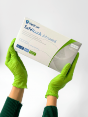 Перчатки нитриловые (размер М) зеленые 3,5г Medicom, 100 шт/уп
