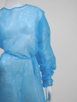 Халат хирургический с резинкой на завязках (10 шт/уп) BETAtex, синий