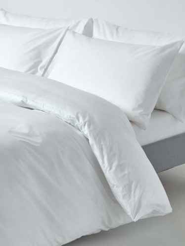 Комплект постельного белья "Евро Двуспальный" БЯЗЬ, Белый