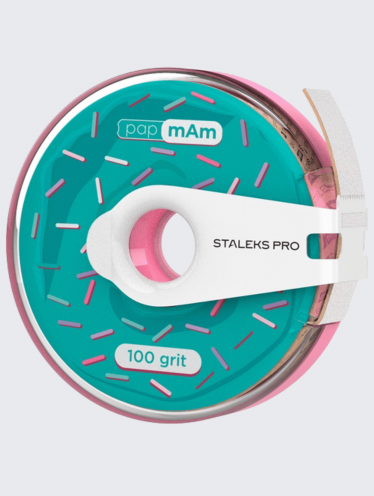 Сменный файл-лента papmAm (100 грит) в пластиковой катушке белый Staleks Pro Expert
