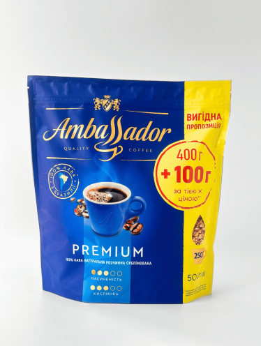 Кофе растворимый AMBASSADOR, 500г