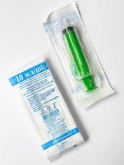 Шприц 10мл Luer Slip з голкою 21G, Alexpharm (80 шт/уп)