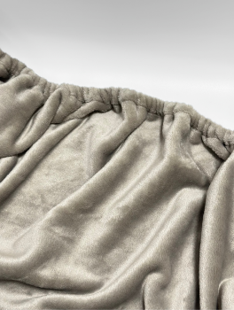 Чохол на кушетку плюшевий 90*210см, сіро-бежевий (300 г/м²)