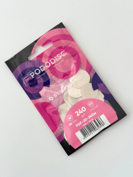 Сменные файлы для педикюрного диска (240 грит) белые Staleks Pro PodoDisc M (50 шт)