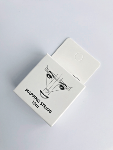 Нитка пропитана пастой для разметки бровей, белая (10 м)