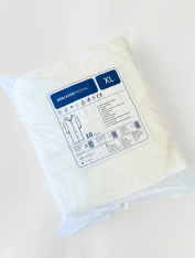 Халат одноразовый с резинкой (на кнопках) Mercator Medical, белый