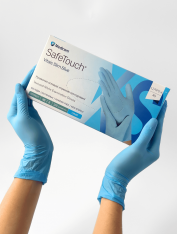 Перчатки нитриловые (размер XS) голубые 3г Medicom Vitals SB, 100 шт