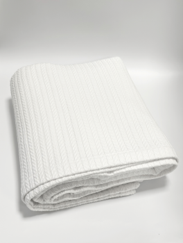 Плед-покрывало хлопковое пике "Косичка", 220х240 см