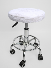 Чехол на стул для мастера (плюшевый), белый