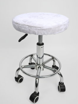 Чехол на стул для мастера (плюшевый), белый