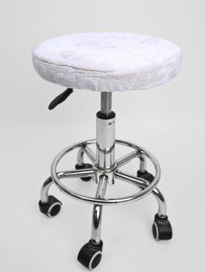 Чехол на стул для мастера (плюшевый), белый