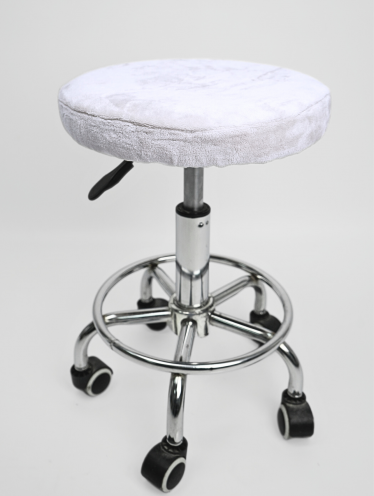 Чехол на стул для мастера (плюшевый), белый