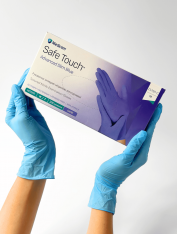 Перчатки нитриловые (размер M) голубые 3,5г Medicom, 100 шт