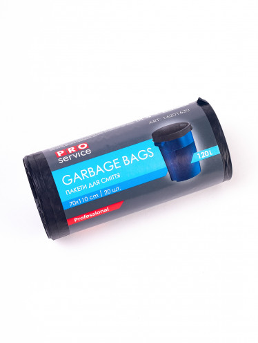 Пакеты для мусора 120л/20шт LD, PRO-Service